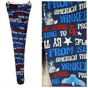 NEW LuLaRoe PATRIOTIC Song Lyrics One Size (2-10) Butter Soft Legging American